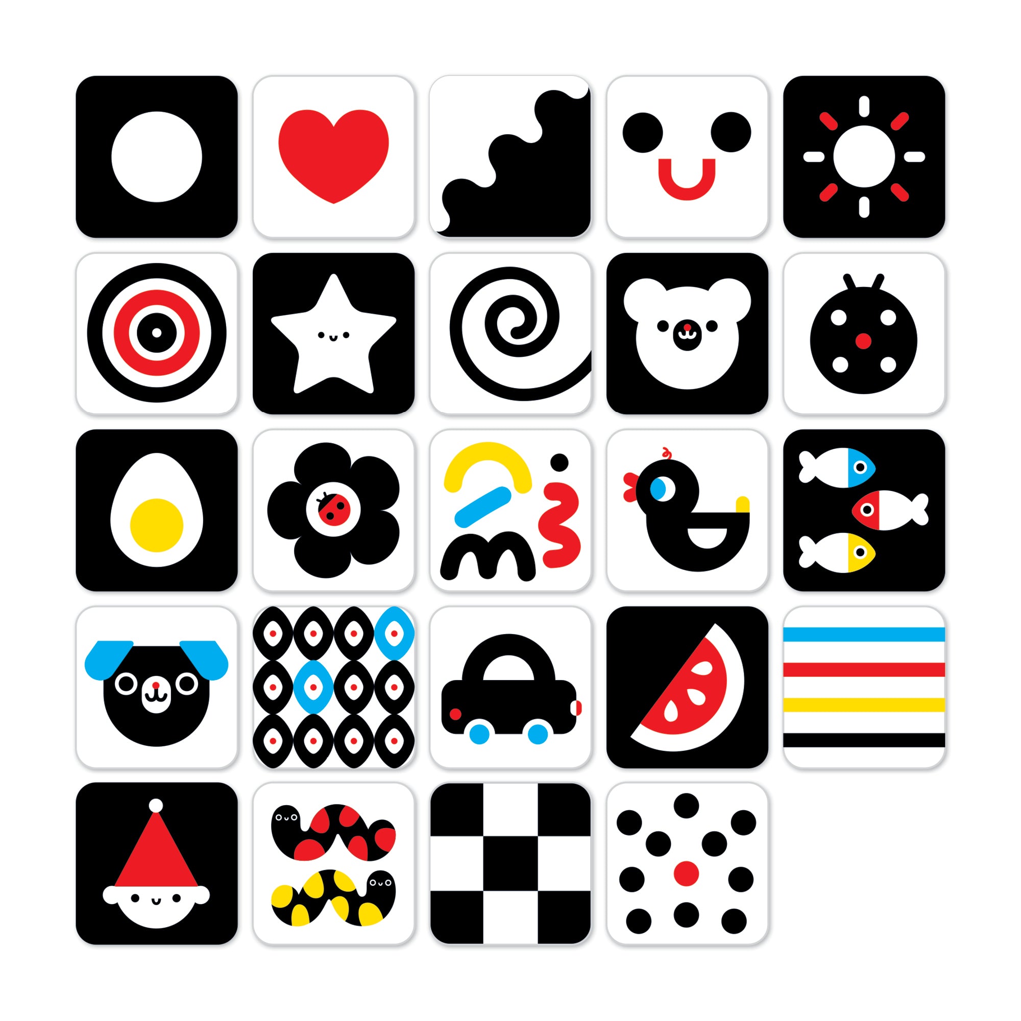 Baby cards ALTO CONTRASTE - Banana Panda