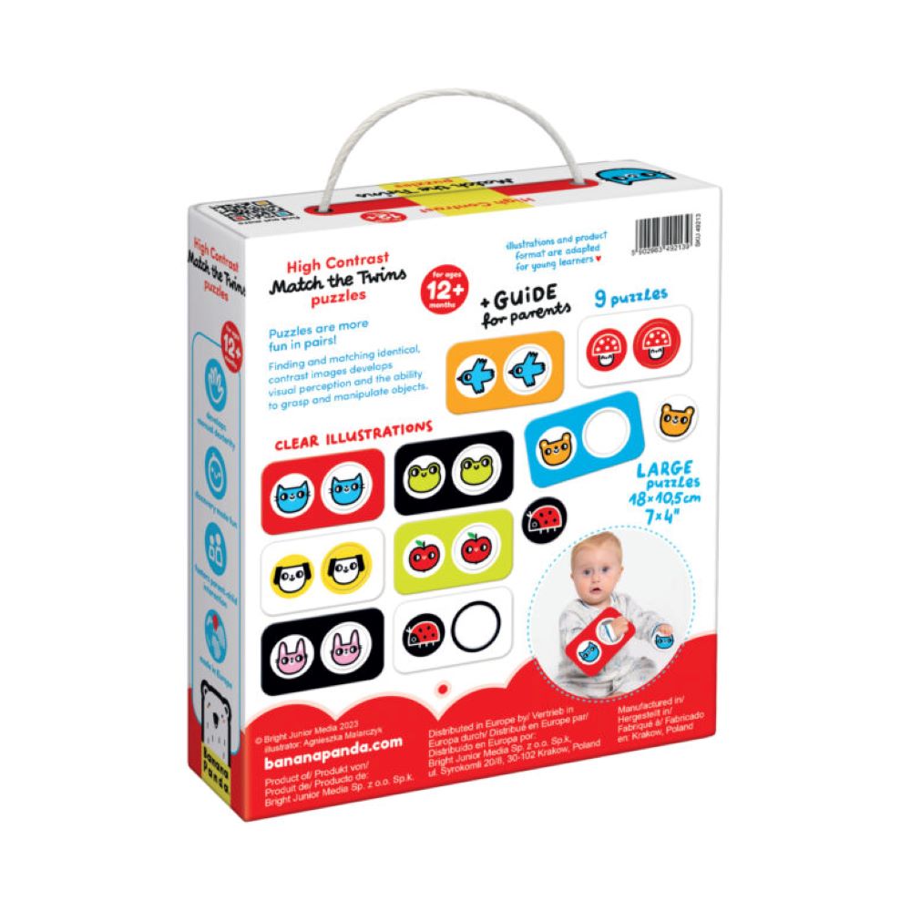 MATCH THE TWINS Puxxle ALTO CONTRASTE - Banana Panda