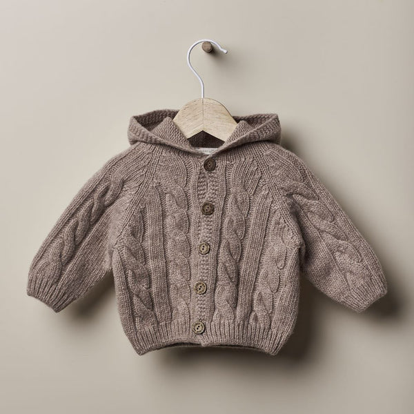 Casaco com capuz tricotado LOVE IN WINTER DAYS - Wedoble