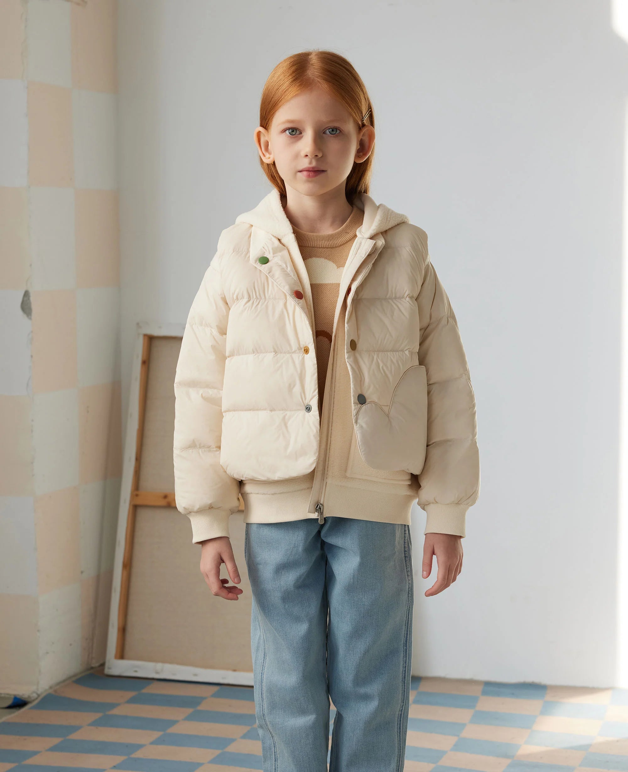 Casaco/ Colete Acolchoado com Fleece - Petite Revery