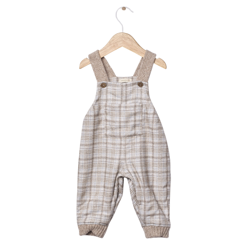 Jardineiras com padrão xadrez tartan | LITTLE TEDDY BEAR - Wedoble
