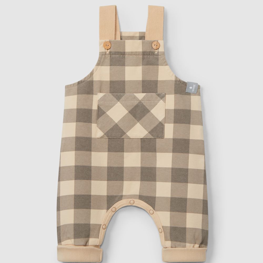 Jardineiras xadrez com bolso - Snug