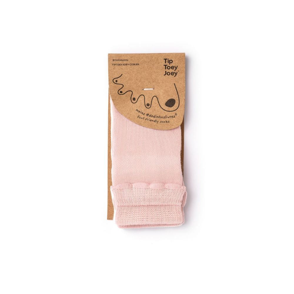 KIT MEIAS DEDINHOS LIVRES com folho Rosa - Tip Toey Joey