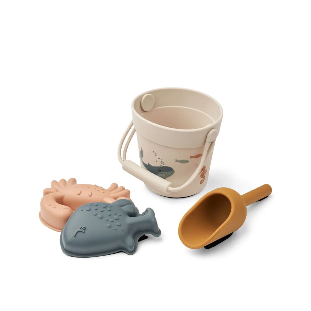 Mini kit brinquedos de praia em silicone - Liewood