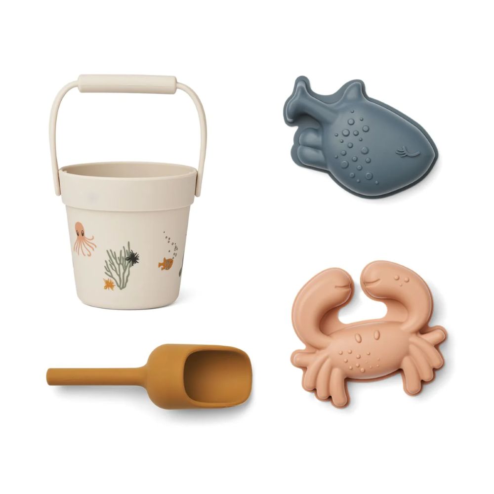 Mini kit brinquedos de praia em silicone - Liewood