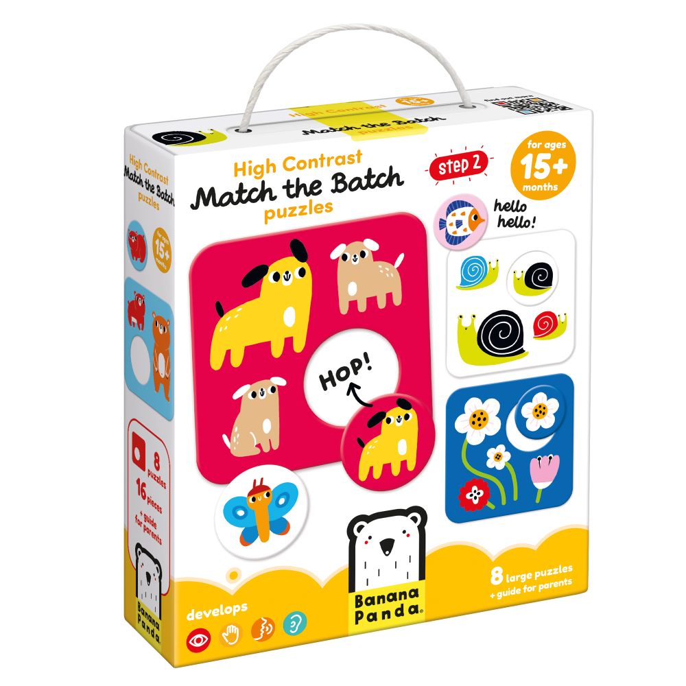 MATCH THE BATCH Puzzle ALTO CONTRASTE - Banana Panda