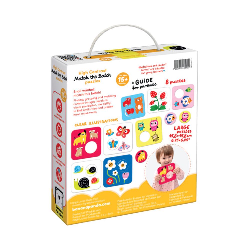 MATCH THE BATCH Puzzle ALTO CONTRASTE - Banana Panda