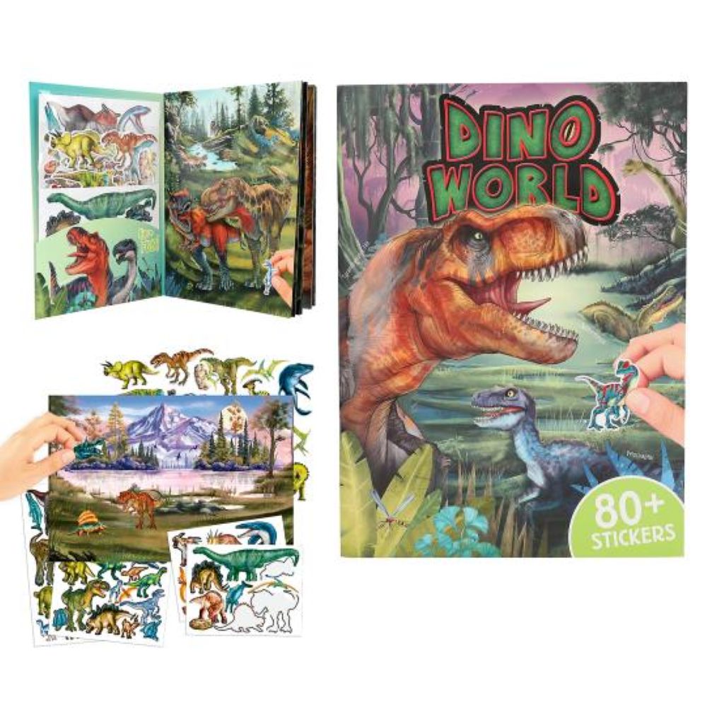 Livro de Autocolantes Dinossauros - Dino World