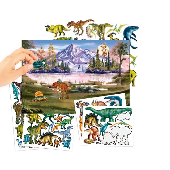 Livro de Autocolantes Dinossauros - Dino World