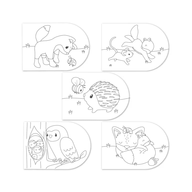 Livro de Colorir c/ Aguarelas FOREST FRIENDS - Little Dutch