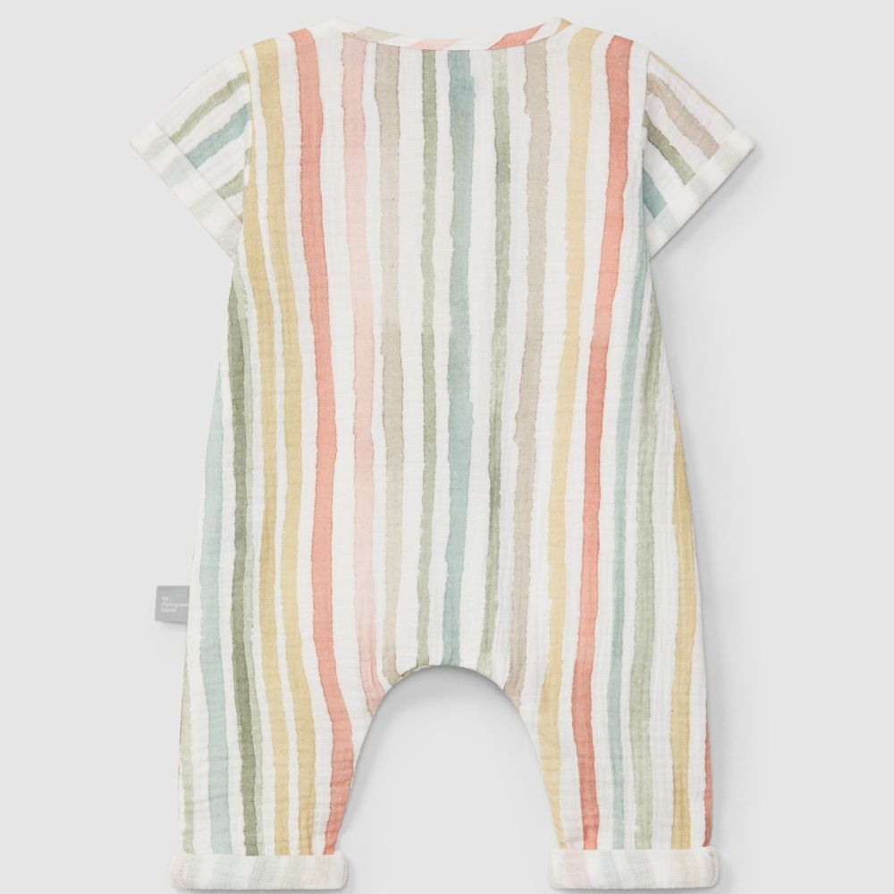 Macacão de riscas multicolor - Snug