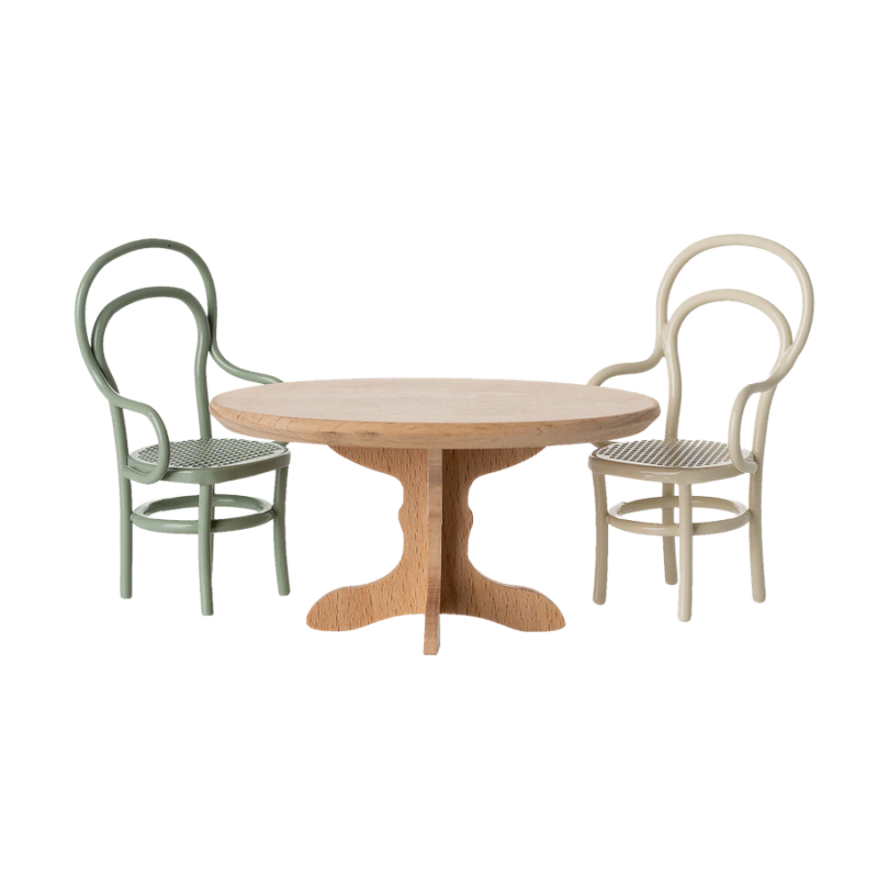Mesa de jantar oval – Natural - Maileg