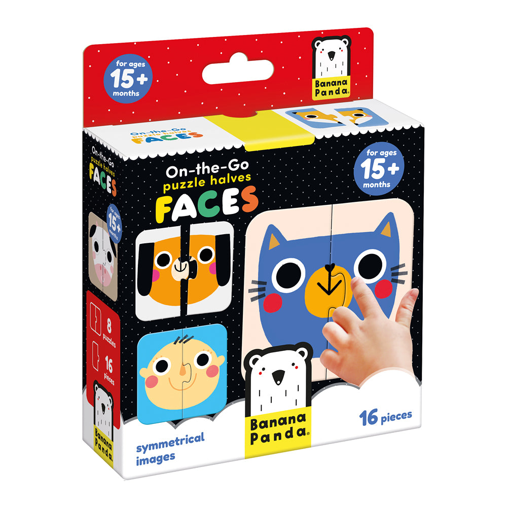On-the-Go Puzzle Halves Faces - Banana Panda