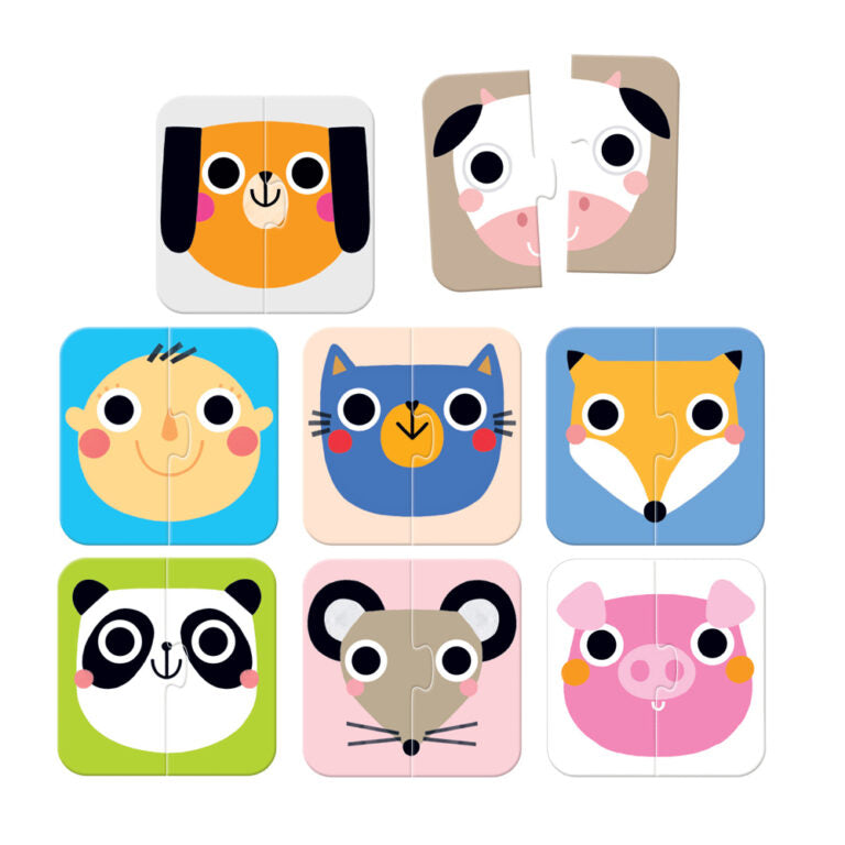 On-the-Go Puzzle Halves Faces - Banana Panda