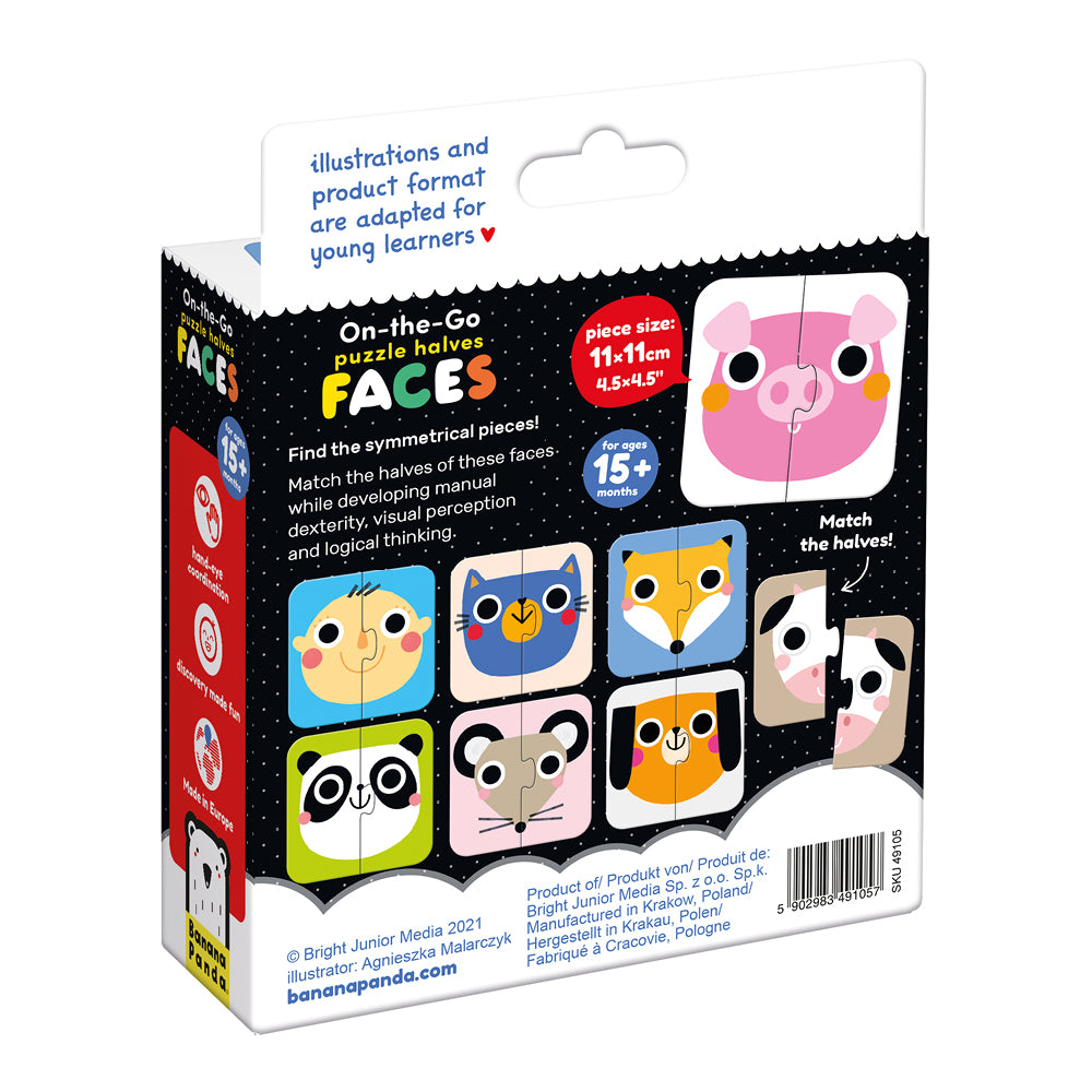 On-the-Go Puzzle Halves Faces - Banana Panda