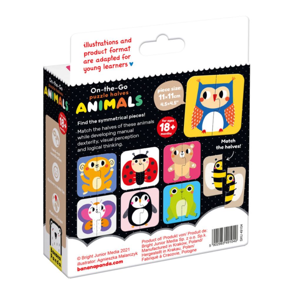 On-the-Go Puzzle Halves Animals - Banana Panda