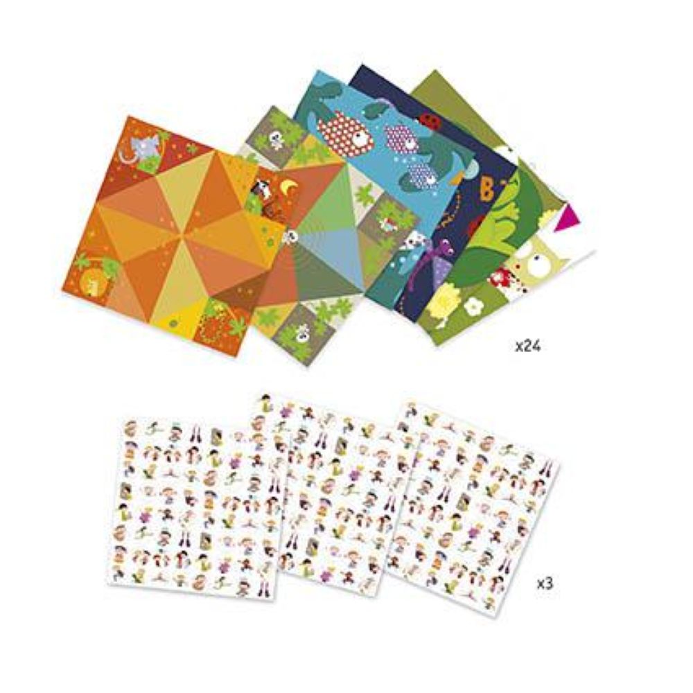 Quantos-Queres - Origami c/ Autocolantes - Djeco