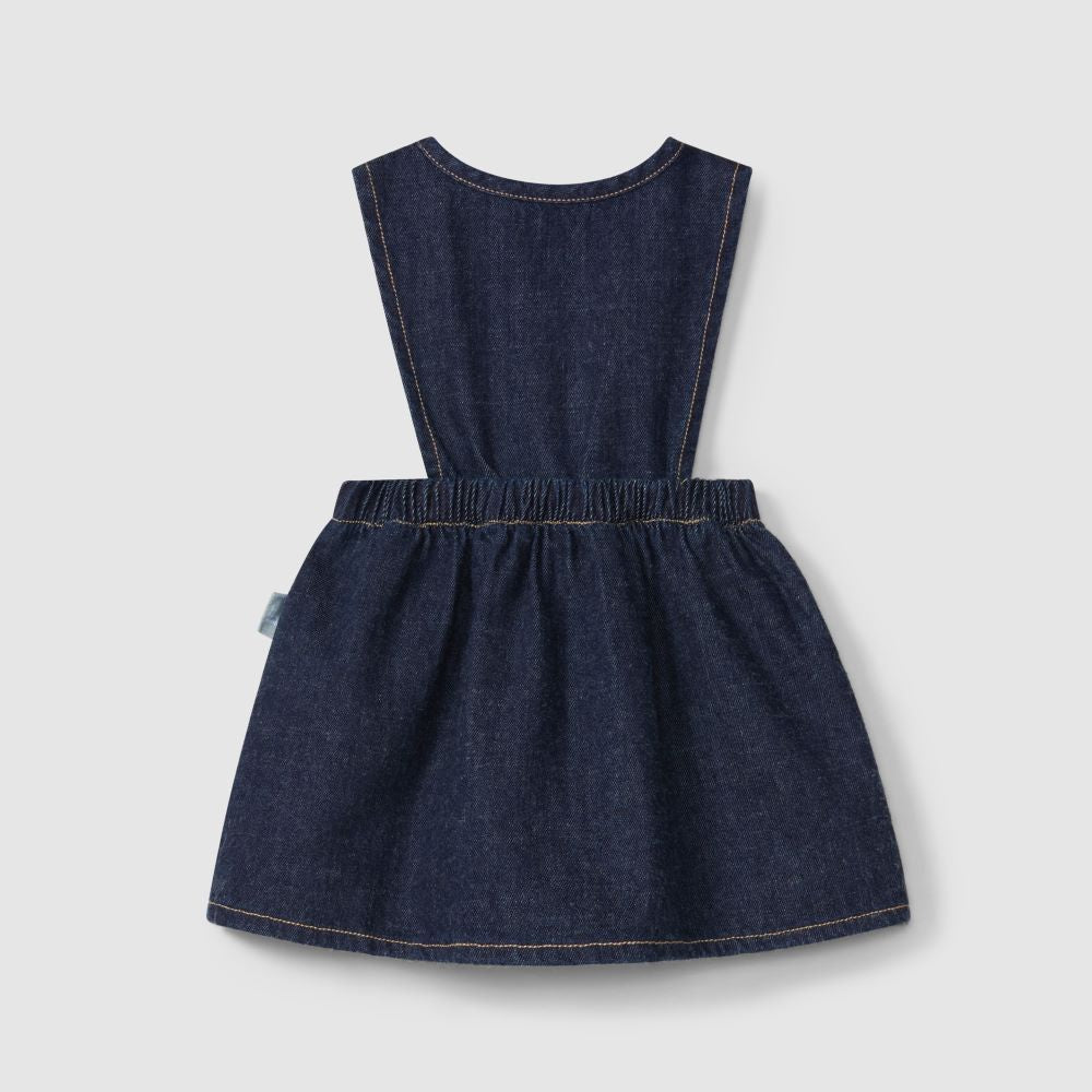 Saia de peito em denim de algodão orgânico - Snug
