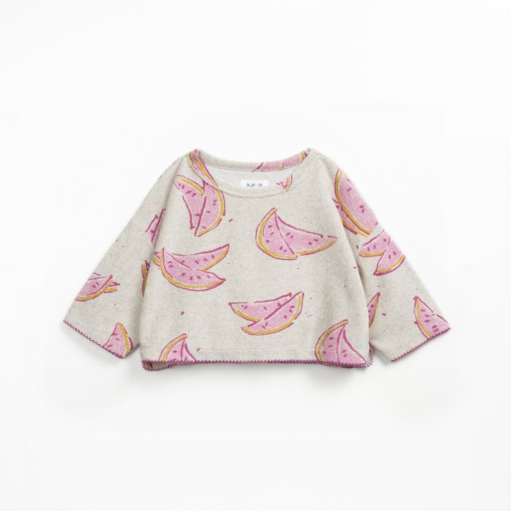 Sweat de malha com estampado de melancias - Play Up
