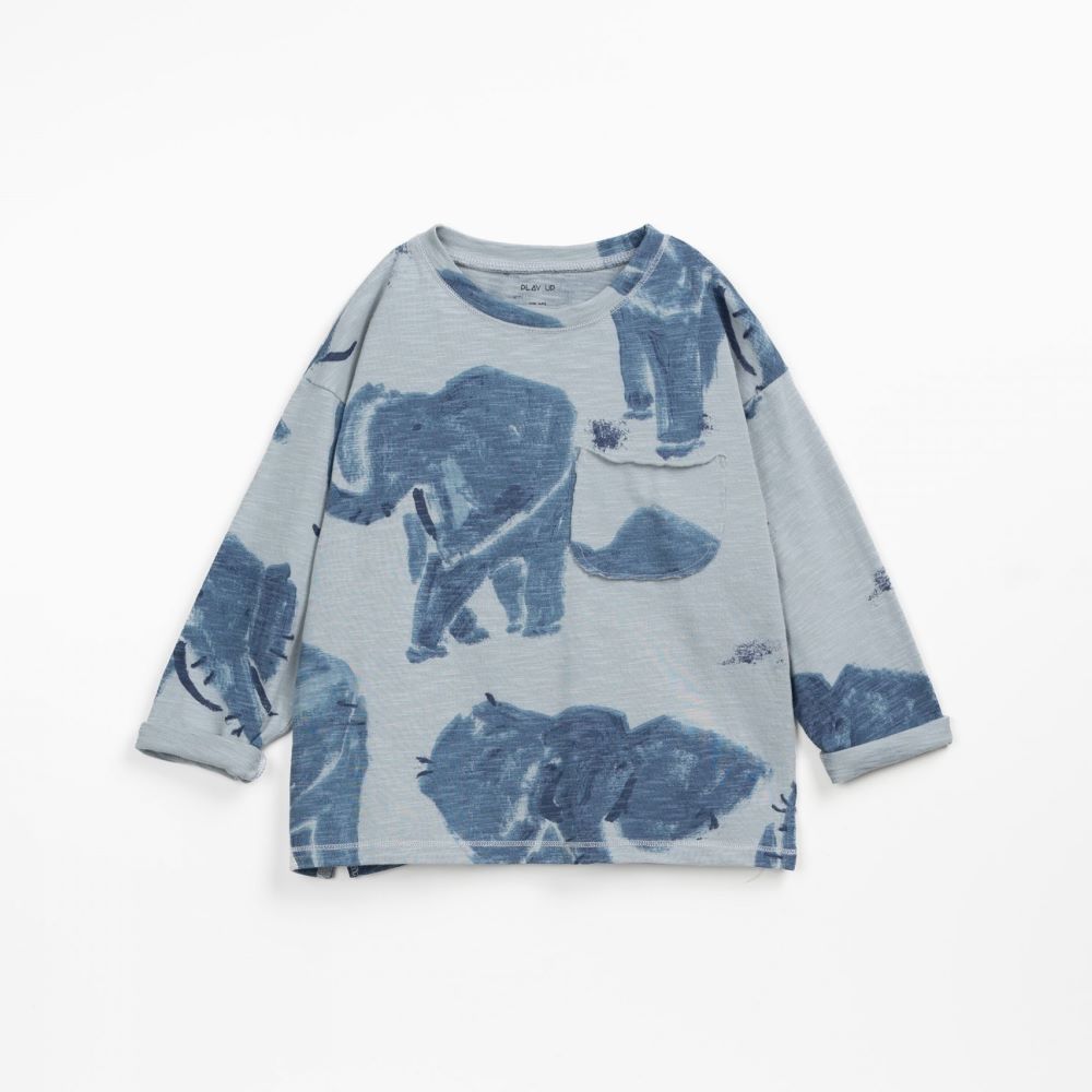 T-shirt com estampado e bolso no peito | Wooden Memories - Play Up