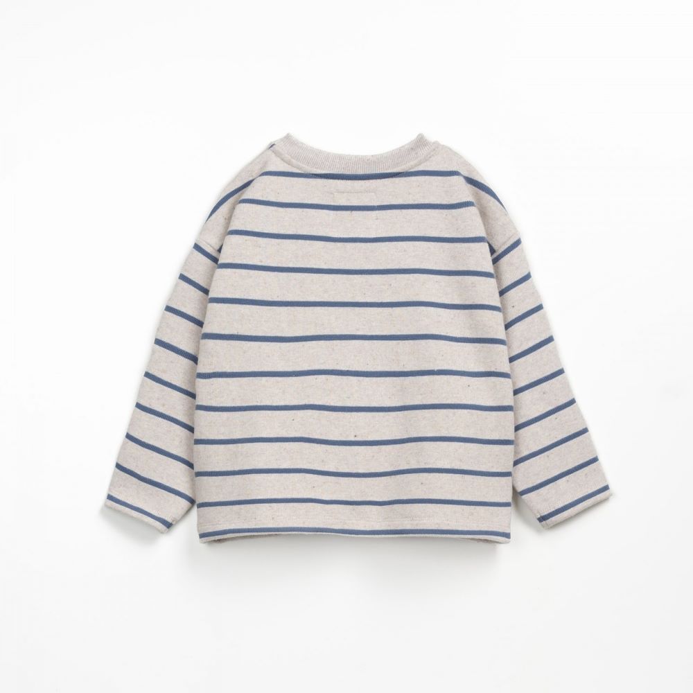 T-shirt às riscas com fibras recicladas | Wooden Memories - Play Up
