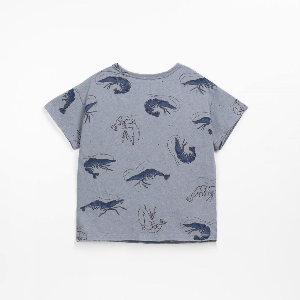 T-shirt com botão de coco cinza play up - Play Up