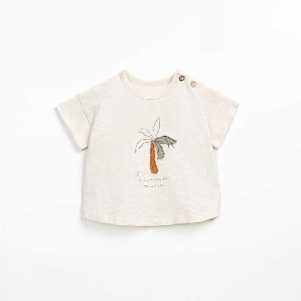 T-shirt em algodão orgânico com desenho à frente - Play Up