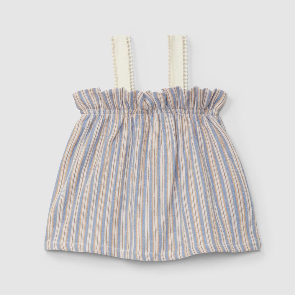 Top de riscas multicolor - Laranjinha