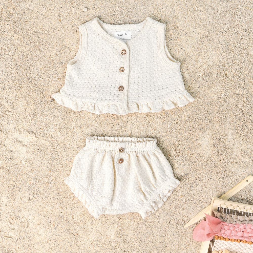 Conjunto em malha texturada - Play Up