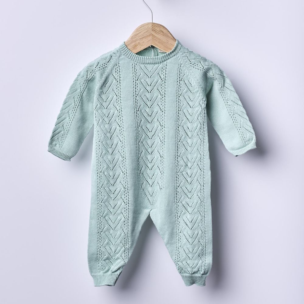 Babygrow sem pé tricotado em algodão orgânico | ROMANTIC SPRING DAY - Wedoble