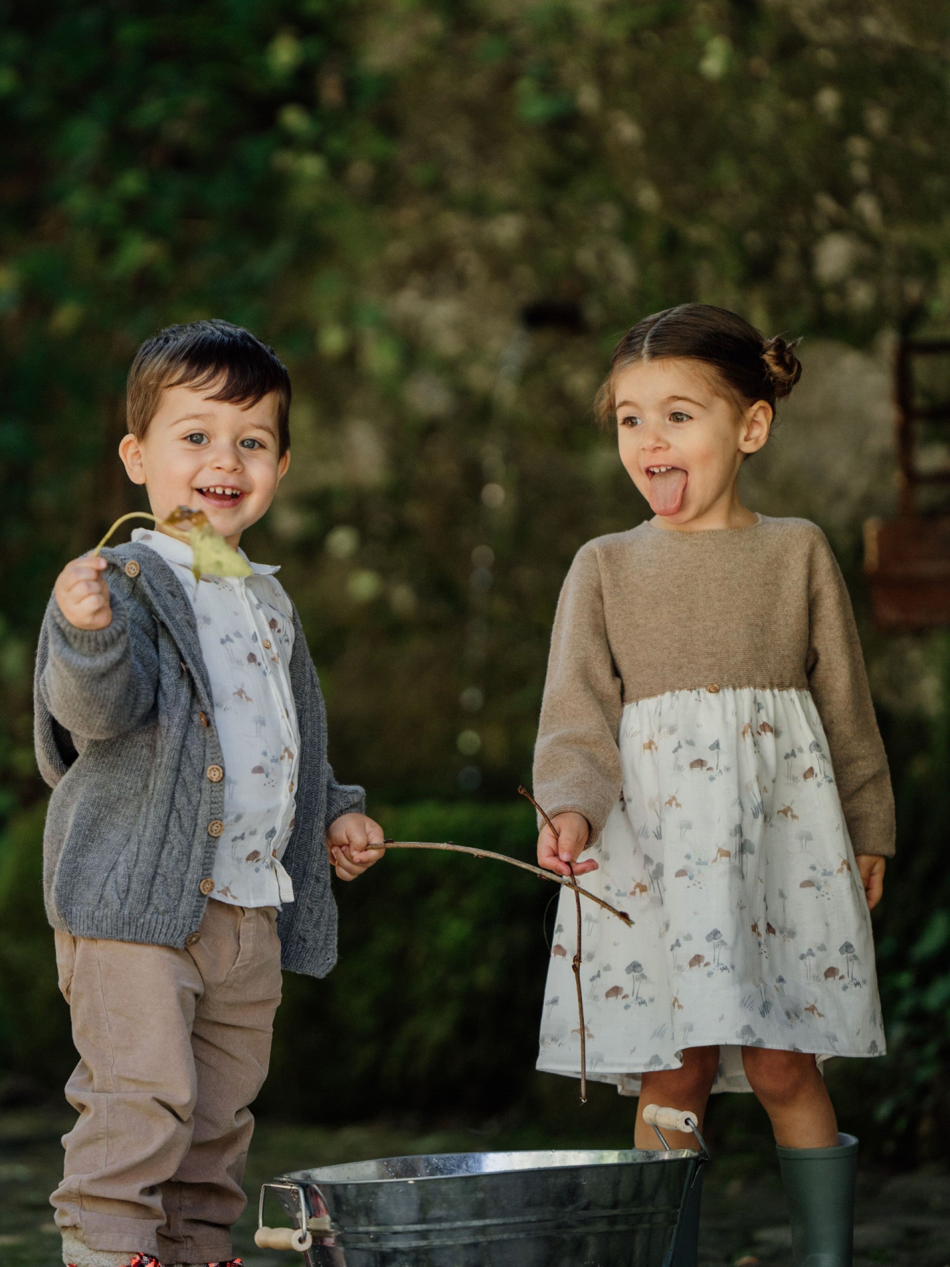 Vestido com tecido em aguarela LOVE IN WINTER DAYS - Wedoble