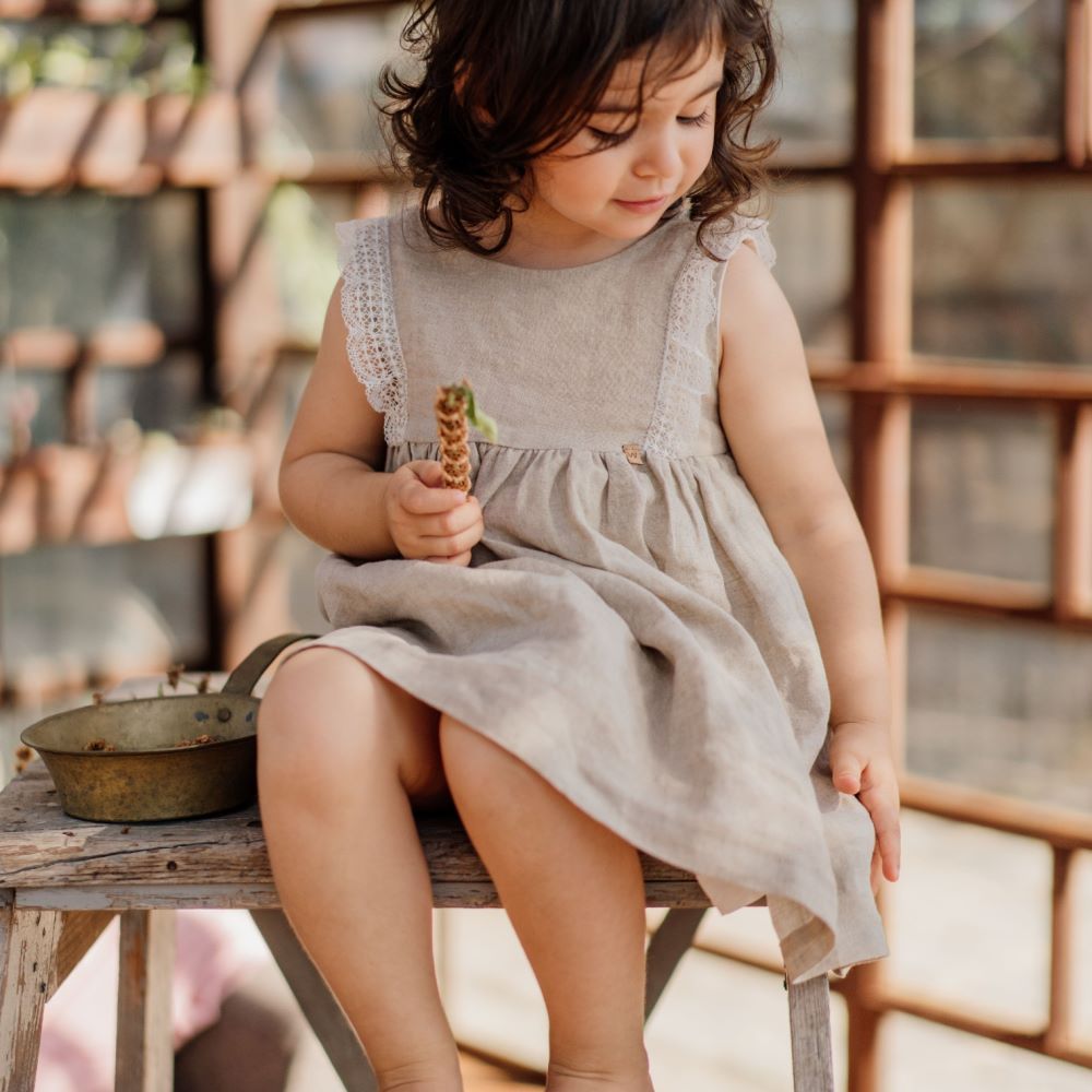 Vestido de linho | SUMMER AND HAPPINESS - Wedoble