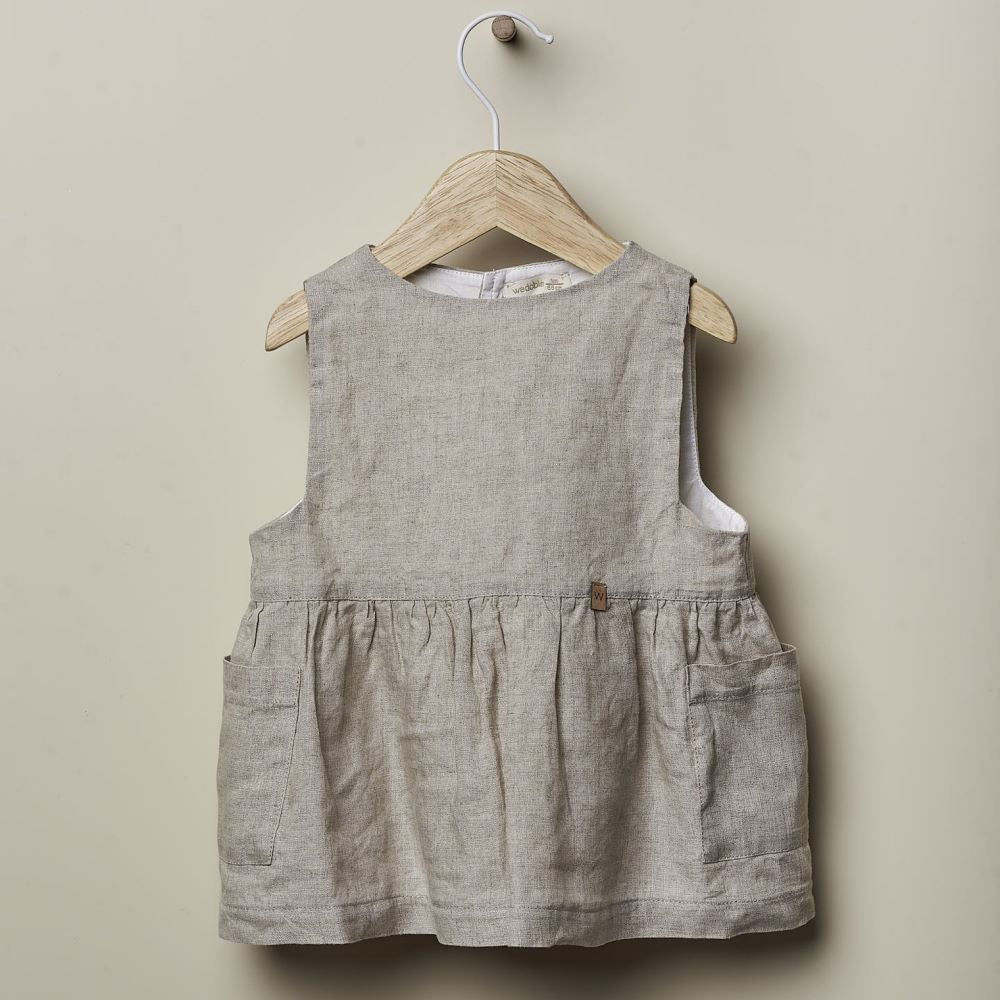 Vestido de linho natural | MADAGASCAR - Wedoble