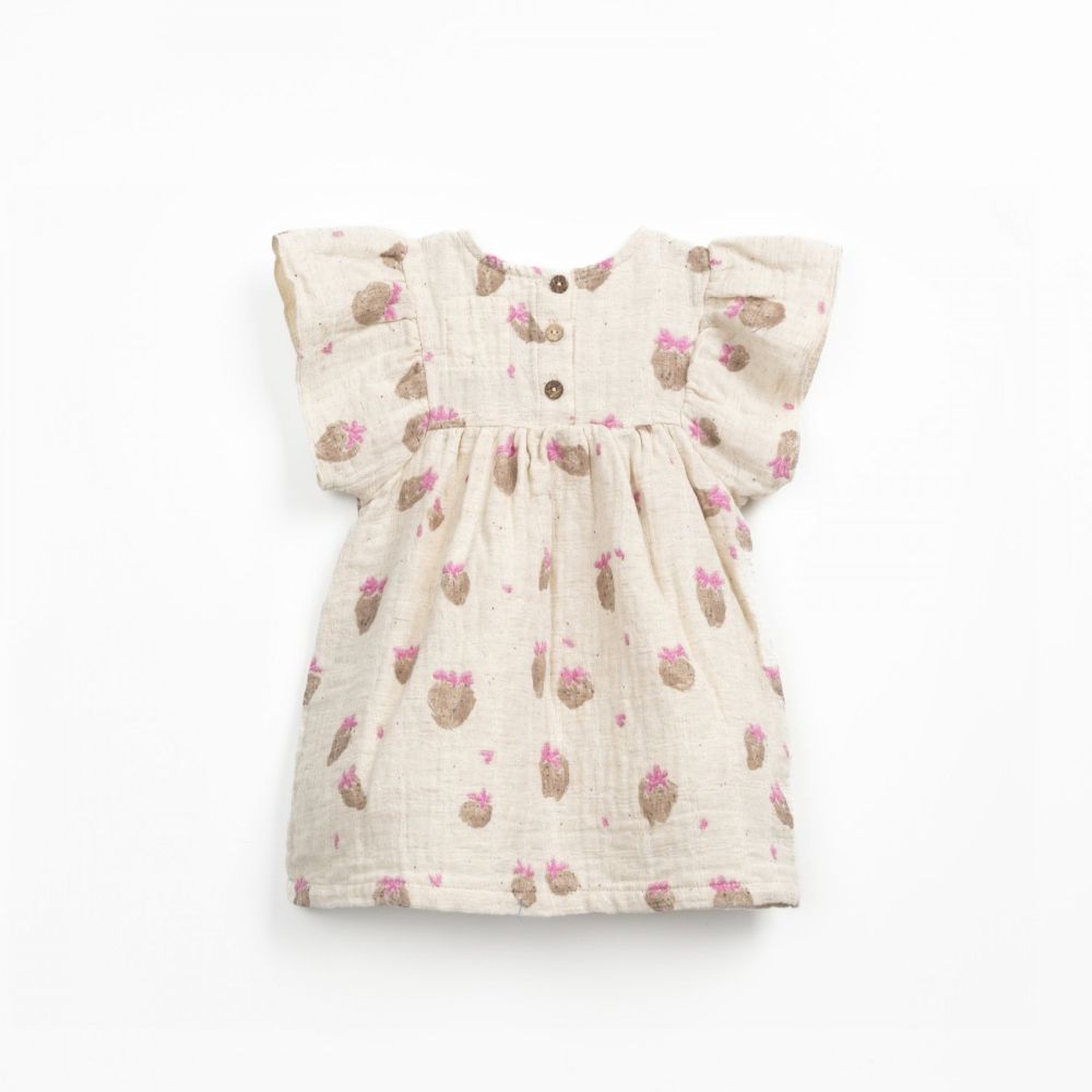 Vestido de tecido com estampado morangos - Play Up