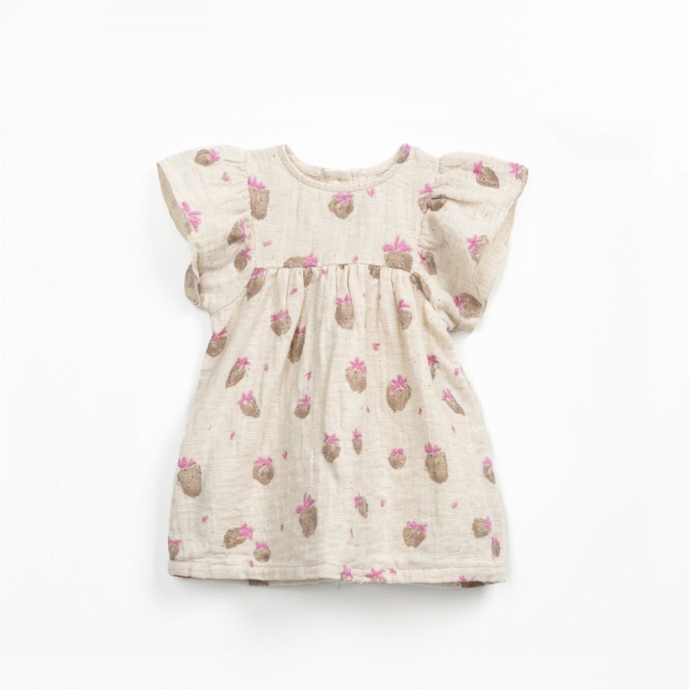 Vestido de tecido com estampado morangos - Play Up