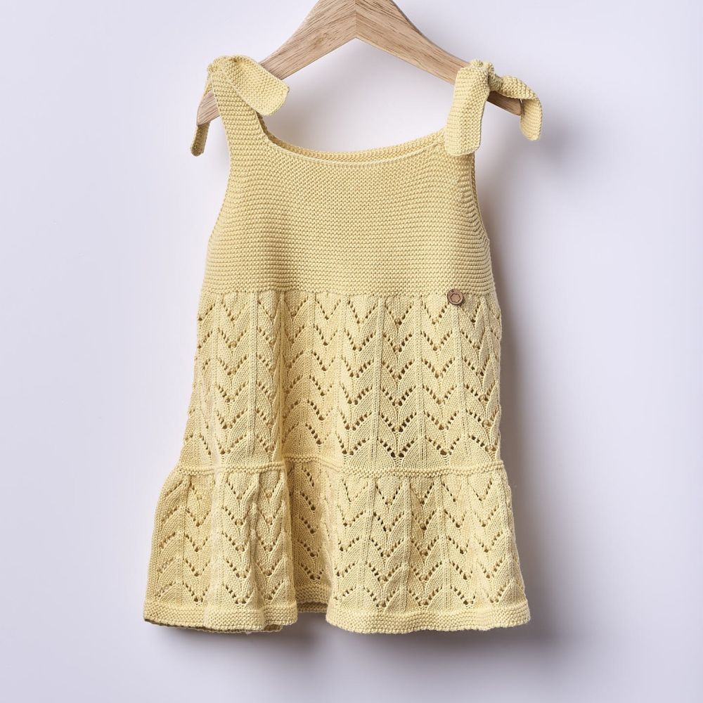 Vestido tricotado em algodão orgânico | SUMMER IN THE VILLAGE - Wedoble