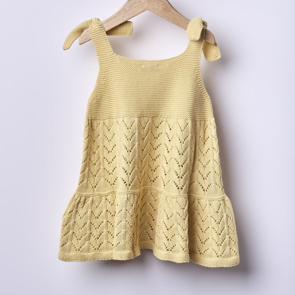 Vestido tricotado em algodão orgânico | SUMMER IN THE VILLAGE - Wedoble