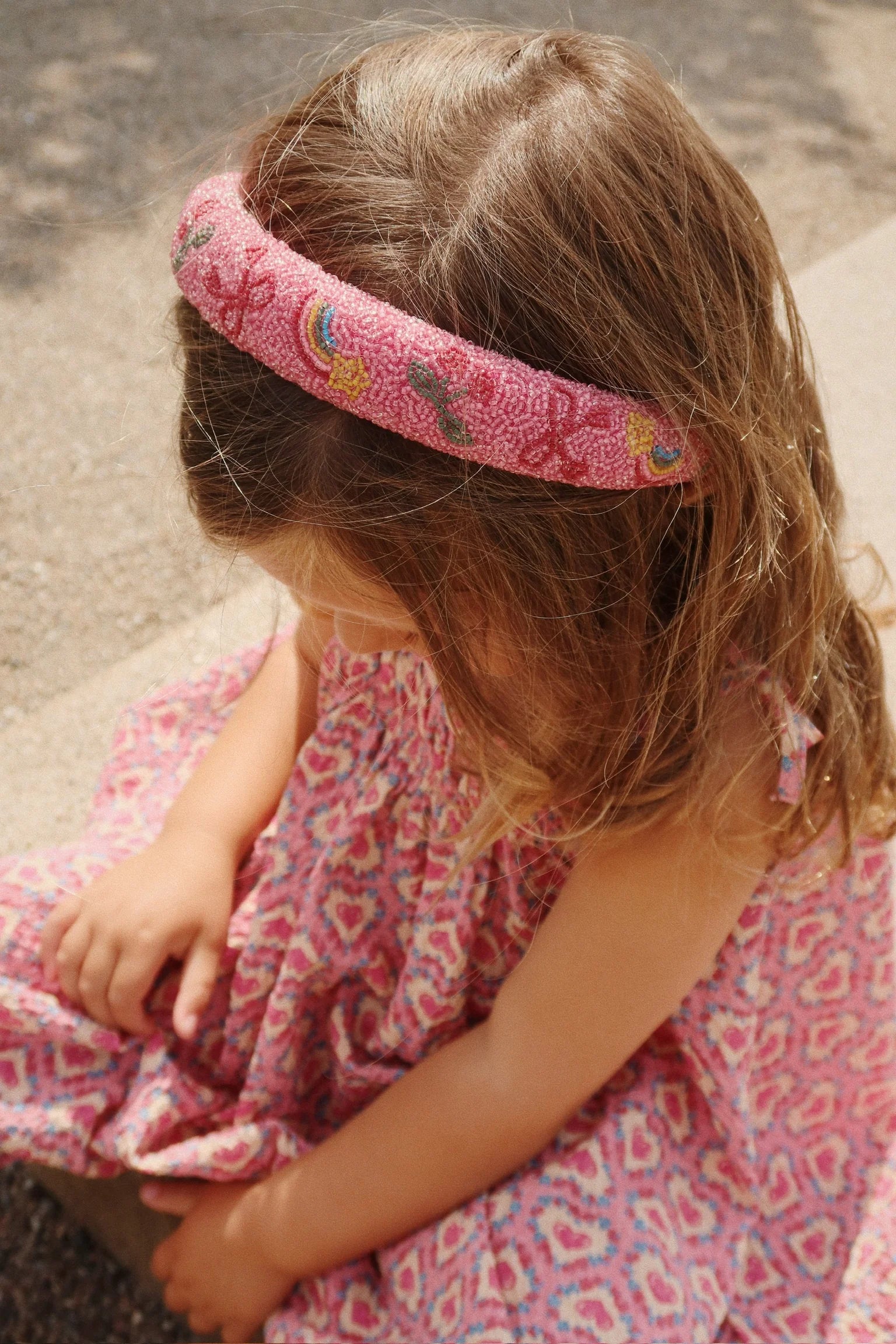 Bandolete para cabelo com missangas - Konges Slojd
