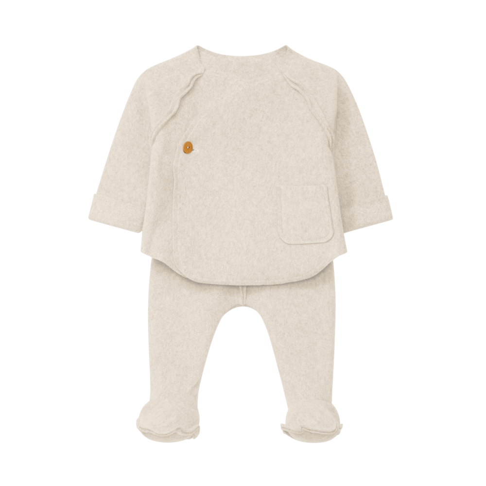 Conjunto de duas peças em malha polar de algodão orgânico - Snug