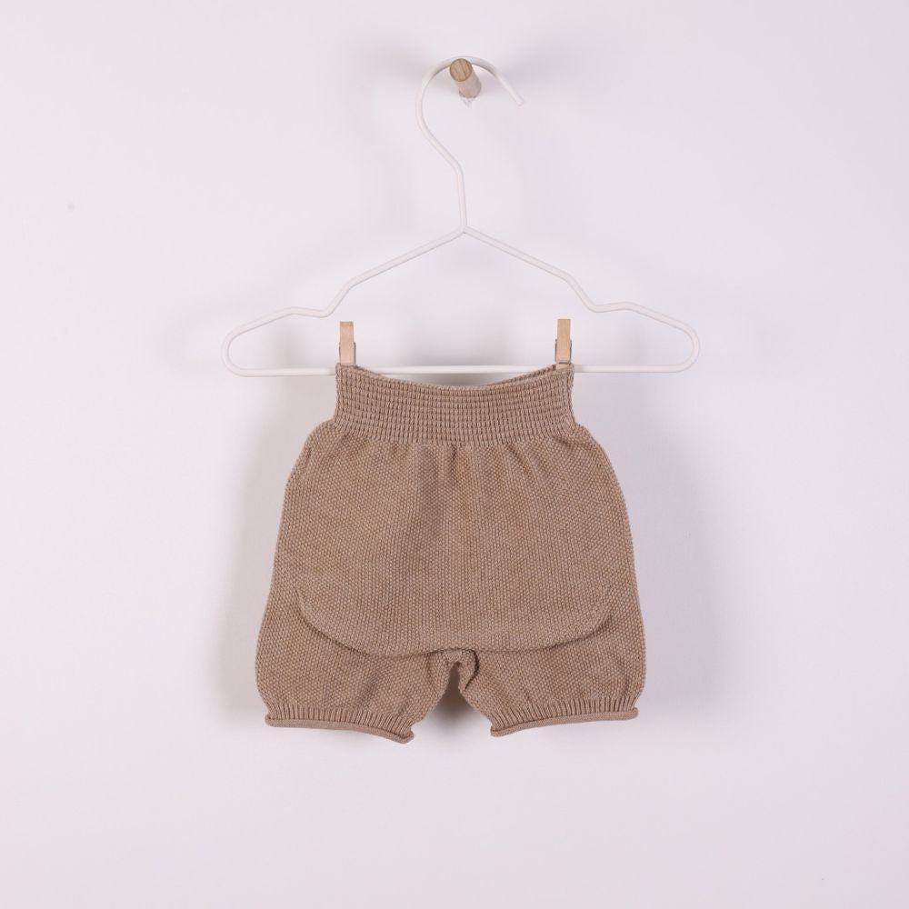 Conjunto camisola polo e calção tricotado em algodão | SUMMER IN THE VILLAGE - Wedoble