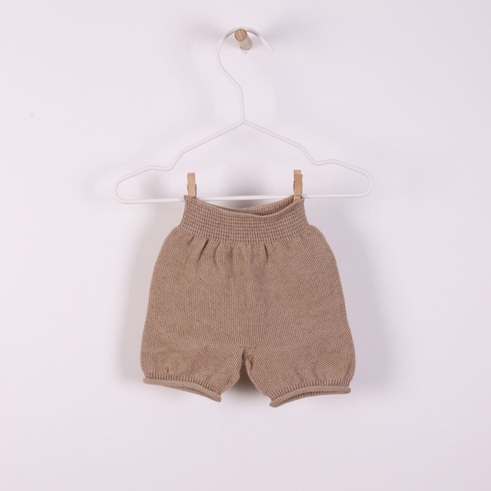 Conjunto camisola polo e calção tricotado em algodão | SUMMER IN THE VILLAGE - Wedoble