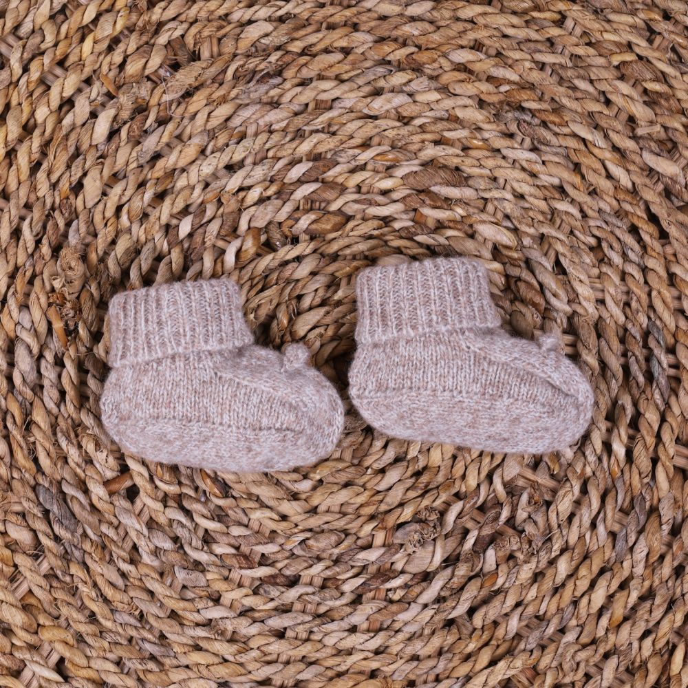 Carapins tricotados em lã merino | LITTLE TEDDY BEAR - Wedoble