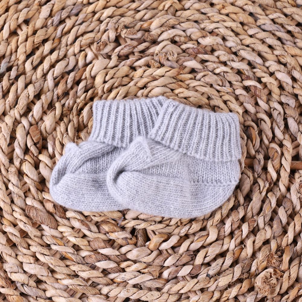 Carapins tricotados em lã merino | LITTLE TEDDY BEAR - Wedoble