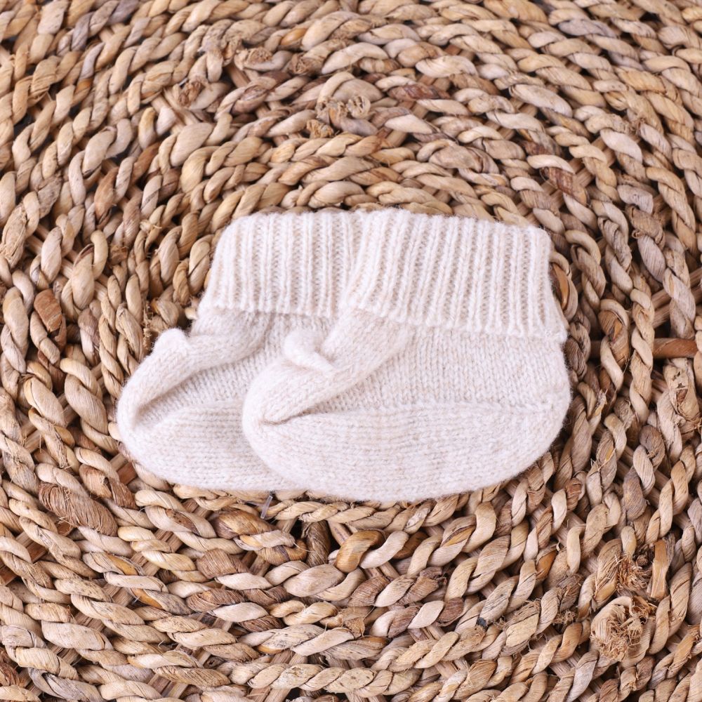 Carapins tricotados em lã merino | LITTLE TEDDY BEAR - Wedoble