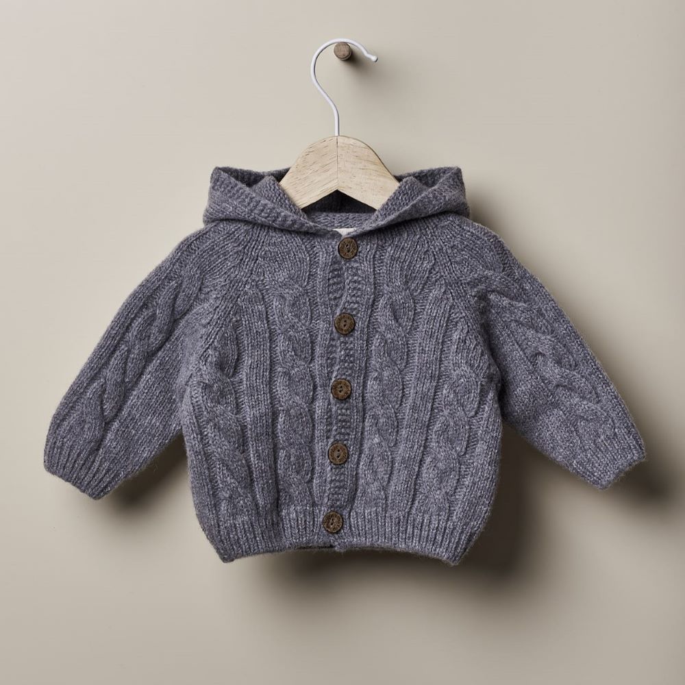Casaco com capuz tricotado LOVE IN WINTER DAYS - Wedoble