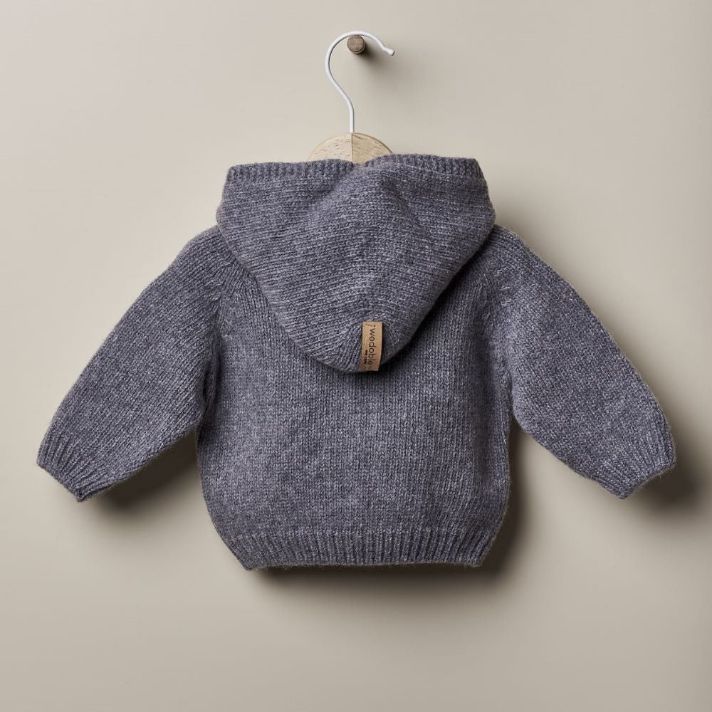 Casaco com capuz tricotado LOVE IN WINTER DAYS - Wedoble