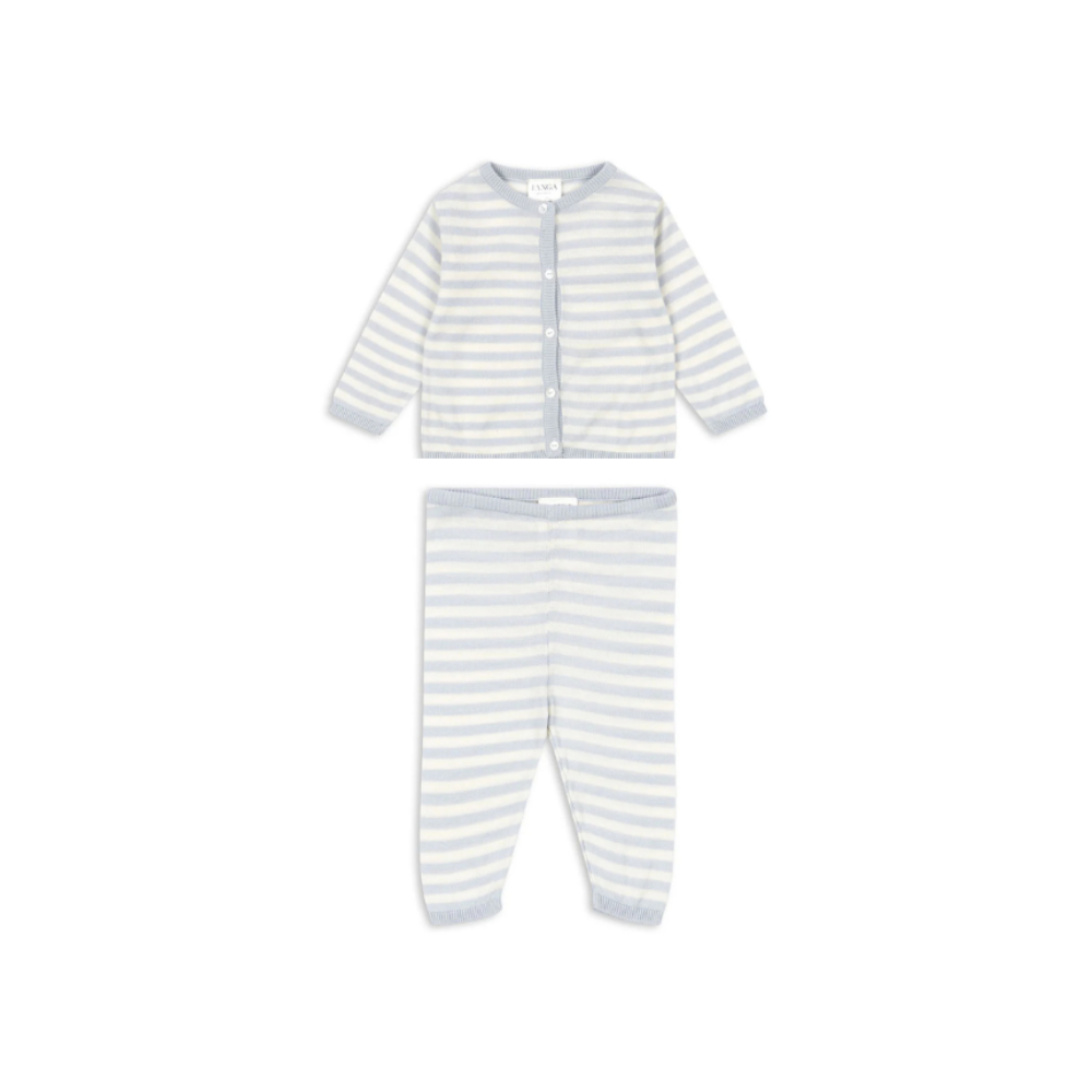 Conjunto para bebé riscas azuis - FANGA FONTANA - Konges Slojd