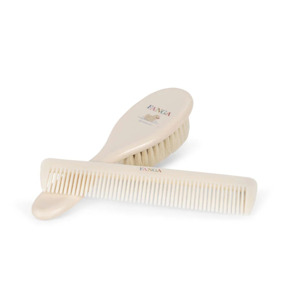 Conjunto de escova e pente para bebé - FANGA FONTANA - Konges Slojd