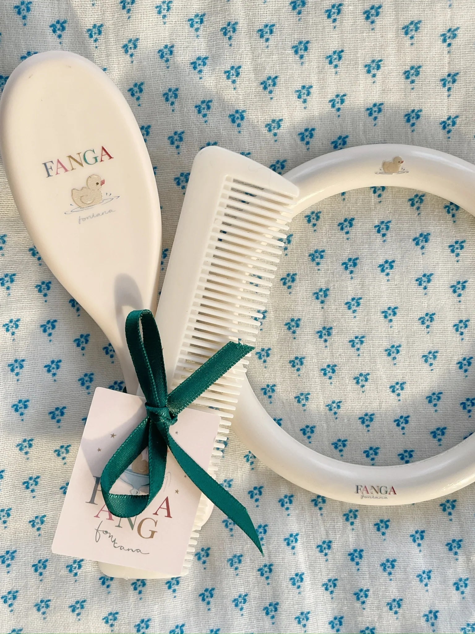 Conjunto de escova e pente para bebé - FANGA FONTANA - Konges Slojd