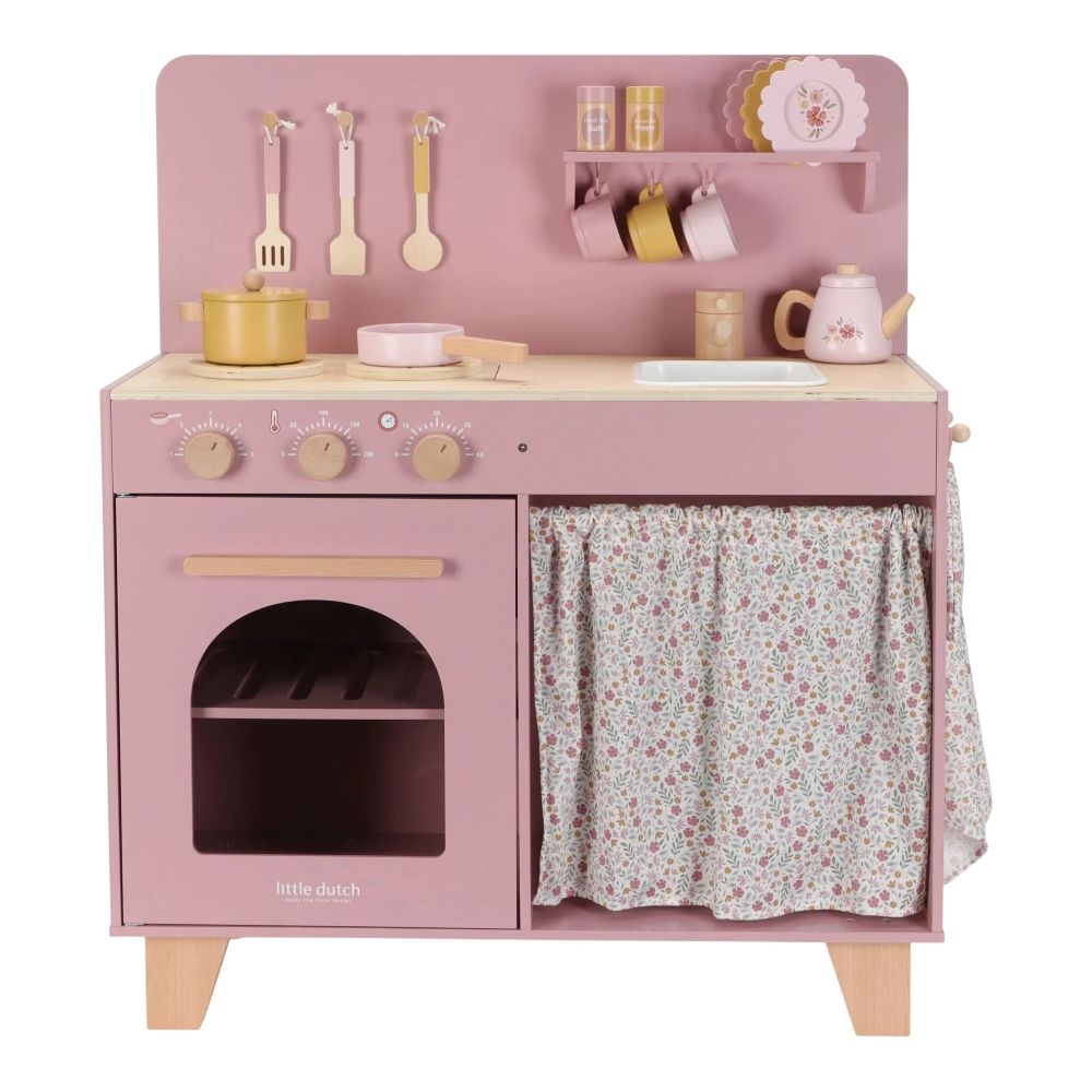 Cozinha rosa de madeira - Little Dutch